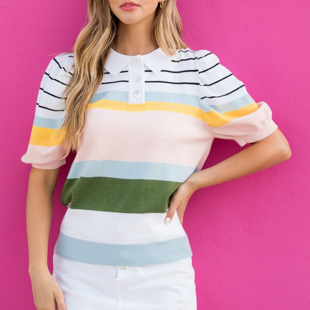 THML Puff Sleeve Top - XL - Picture 6 of 7